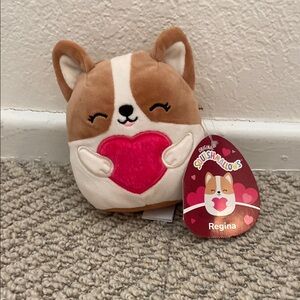 Regina the Corgi Valentines Squishmallow NWT 5 Inches